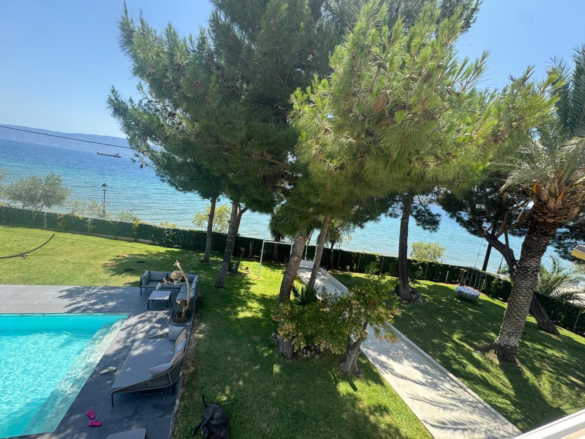 Zoza Luxury Villa Isthmia By The Sea With Private Pool Kalamaki  Luaran gambar